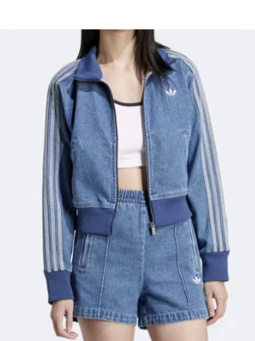 Adidas Adicolor Denim Firebird Track Top Jacket NWT - Picture 4 of 4